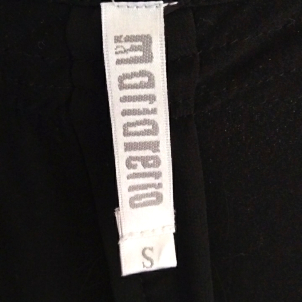 Black MOLLO RELLO Faux Suede Stretch Mix Media Longline Cardigan S/M - Picture 11 of 14